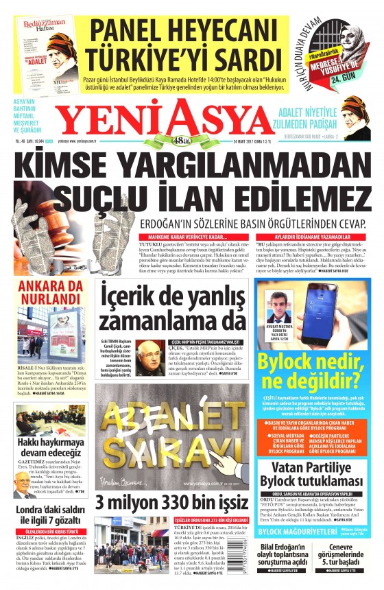 24 Mart 2017 gazete manşetleri - 8