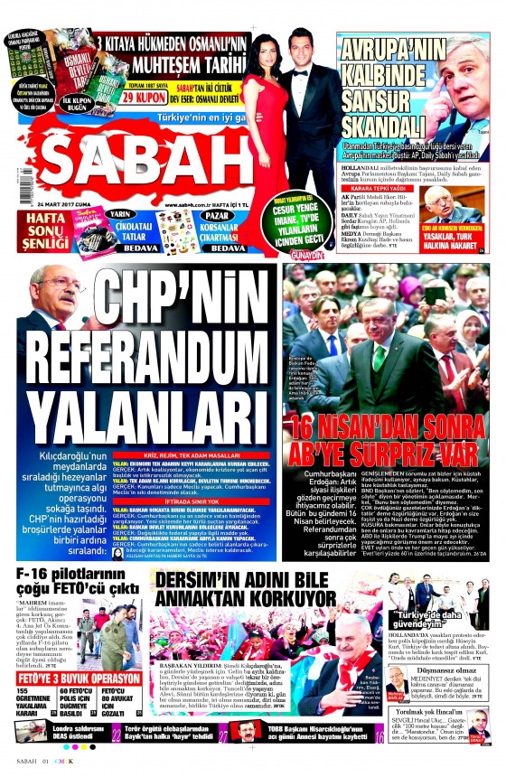 24 Mart 2017 gazete manşetleri - 18