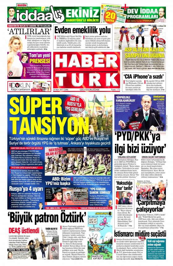 24 Mart 2017 gazete manşetleri - 20
