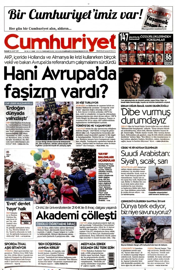 26 Mart 2017 gazete manşetleri - 4