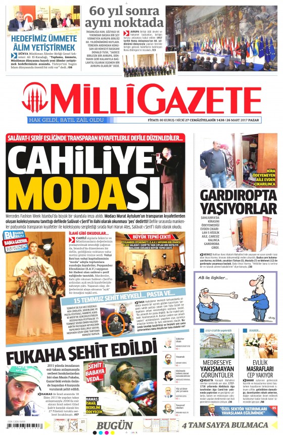 26 Mart 2017 gazete manşetleri - 2