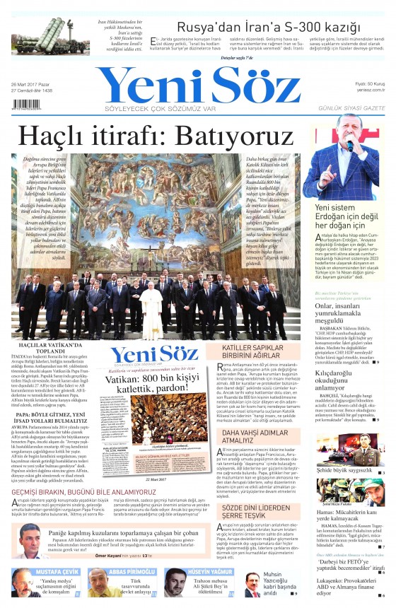 26 Mart 2017 gazete manşetleri - 7