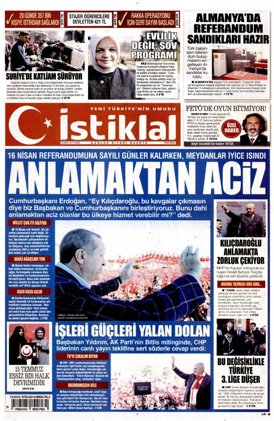 26 Mart 2017 gazete manşetleri - 11
