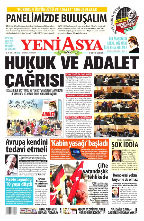 26 Mart 2017 gazete manşetleri - 13
