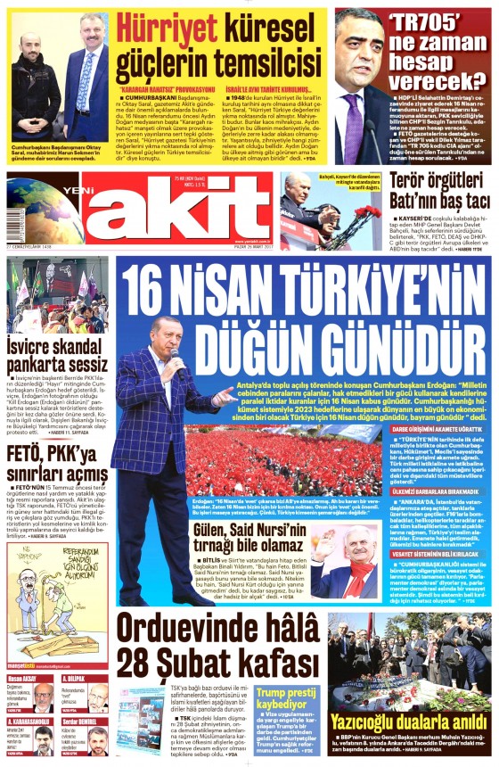 26 Mart 2017 gazete manşetleri - 22