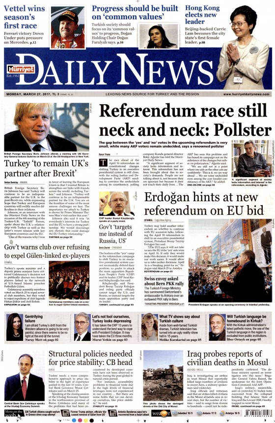 27 Mart 2017 gazete manşetleri - 23