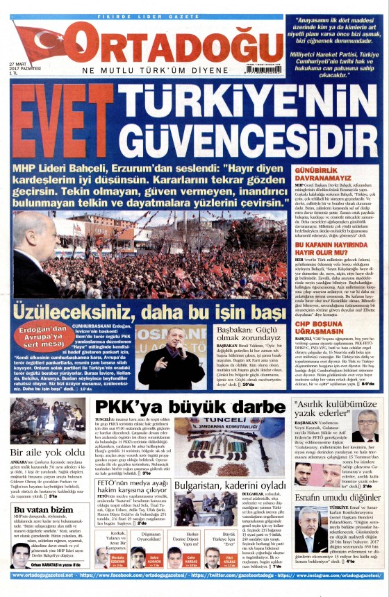 27 Mart 2017 gazete manşetleri - 3