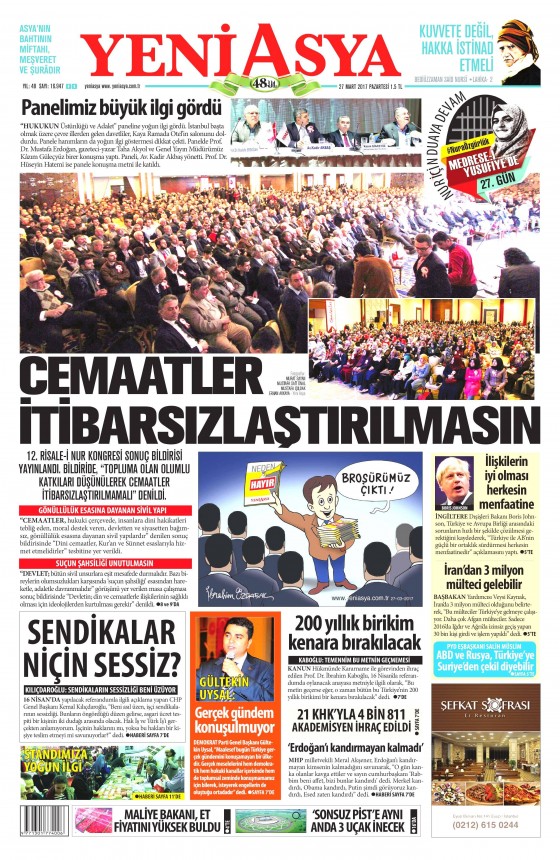 27 Mart 2017 gazete manşetleri - 5