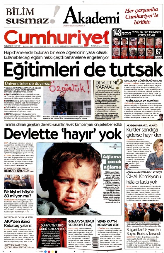 27 Mart 2017 gazete manşetleri - 12