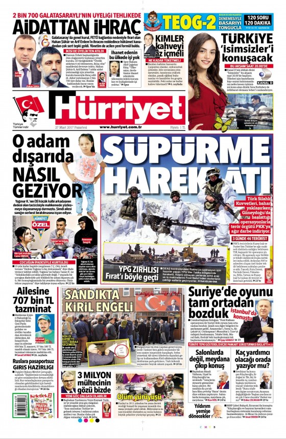 27 Mart 2017 gazete manşetleri - 13
