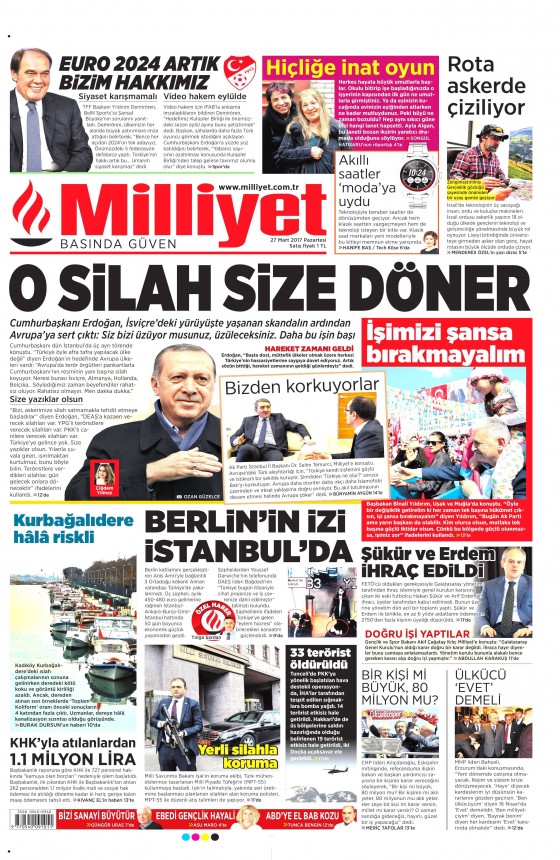27 Mart 2017 gazete manşetleri - 11