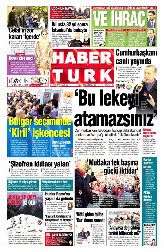 27 Mart 2017 gazete manşetleri - 21