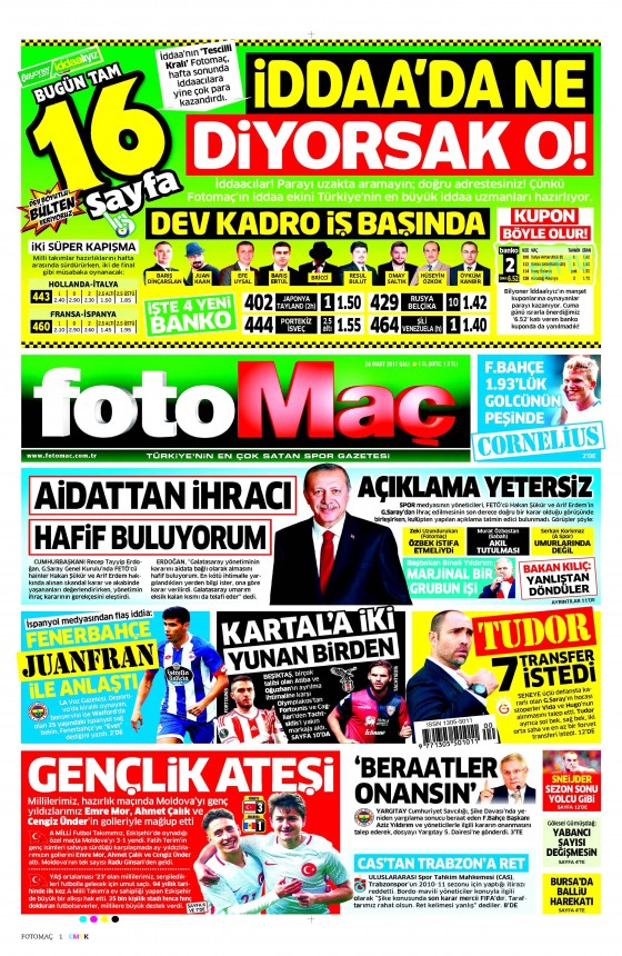 28 Mart 2017 gazete manşetleri - 14