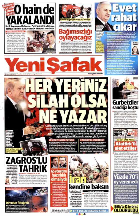 28 Mart 2017 gazete manşetleri - 19