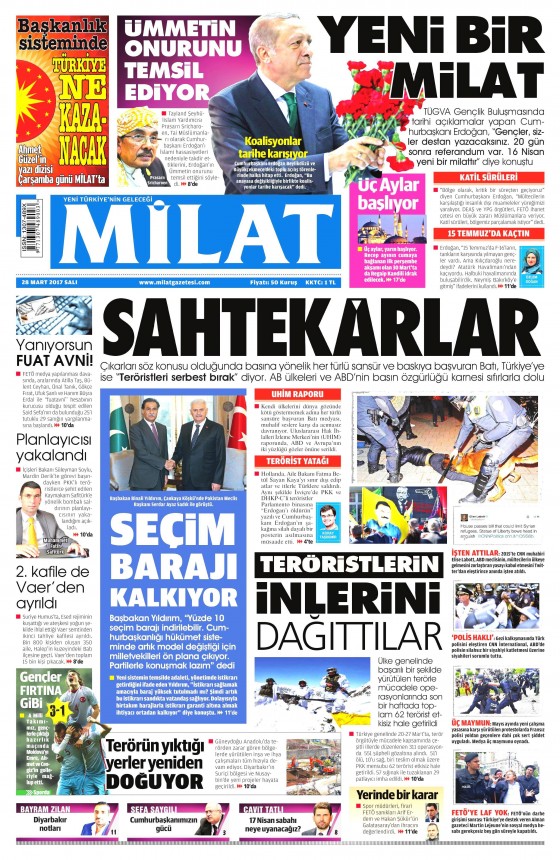 28 Mart 2017 gazete manşetleri - 21