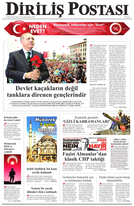 28 Mart 2017 gazete manşetleri - 2