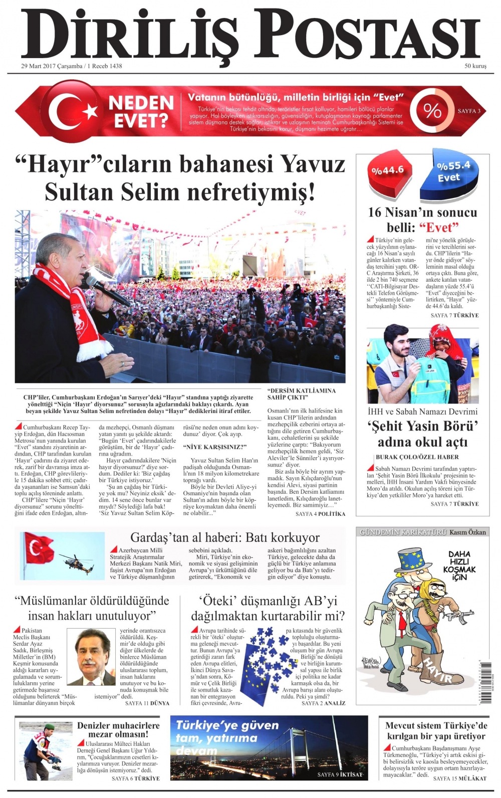 29 Mart 2017 gazete manşetleri - 2