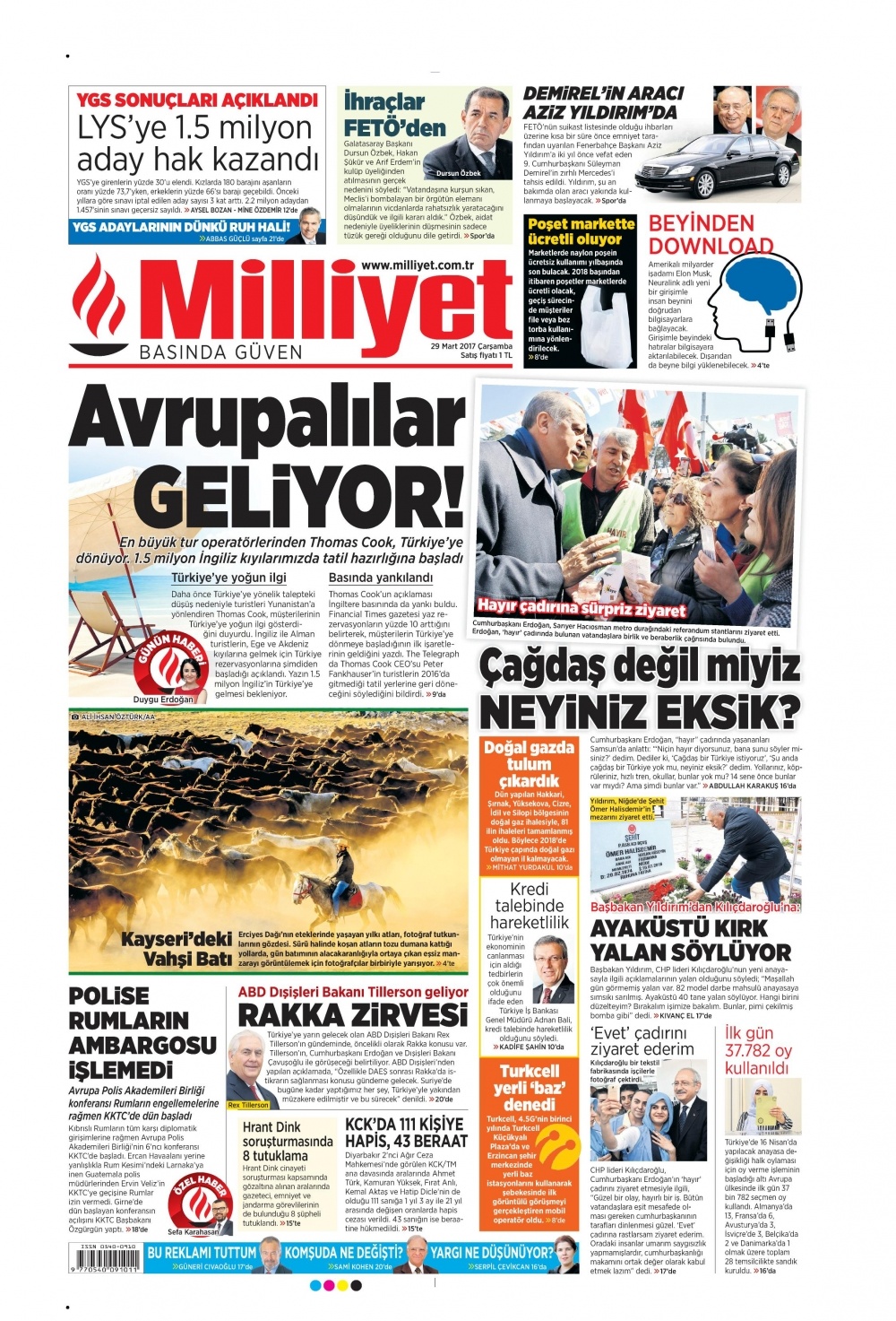 29 Mart 2017 gazete manşetleri - 5