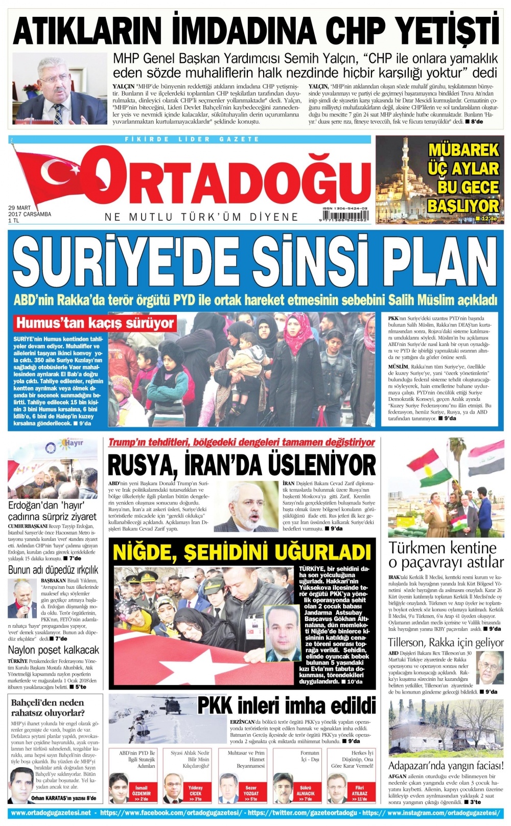 29 Mart 2017 gazete manşetleri - 9