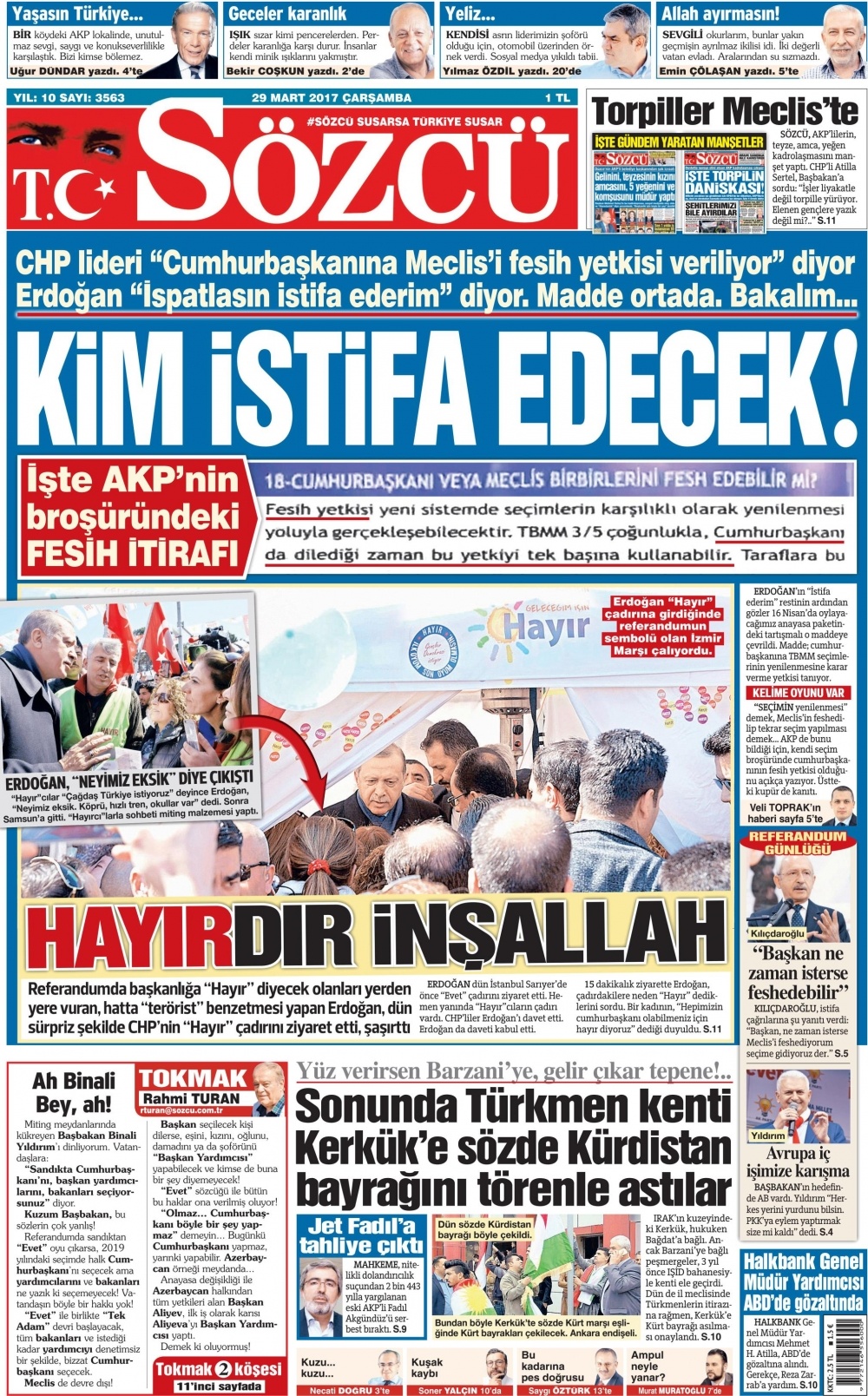 29 Mart 2017 gazete manşetleri - 10