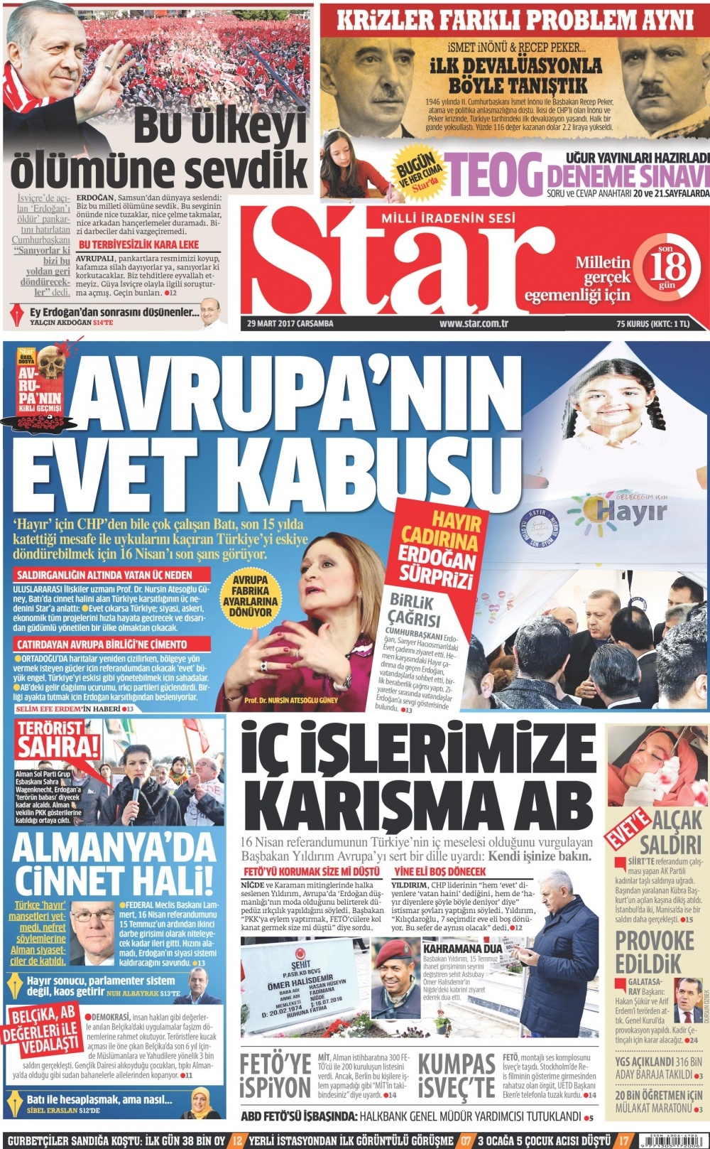 29 Mart 2017 gazete manşetleri - 11