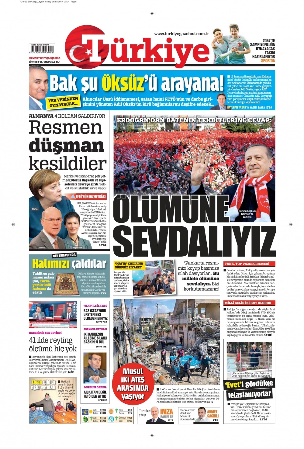 29 Mart 2017 gazete manşetleri - 12