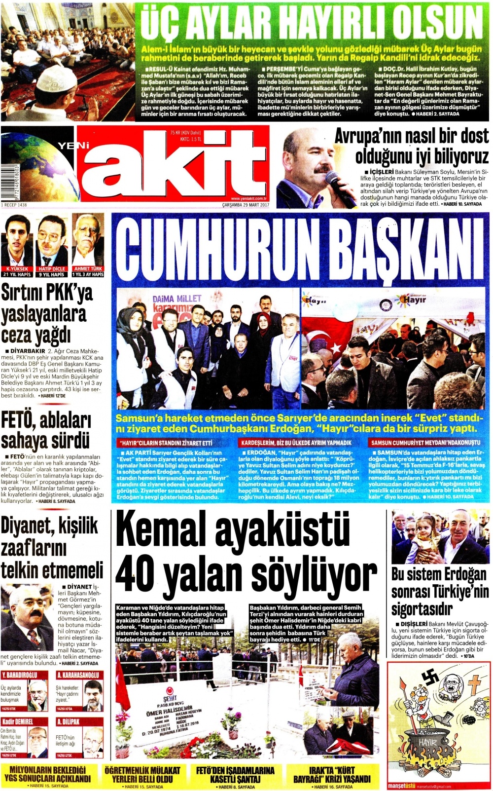 29 Mart 2017 gazete manşetleri - 13