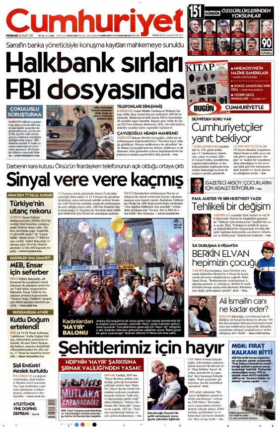 30 Mart 2017 gazete manşetleri - 46