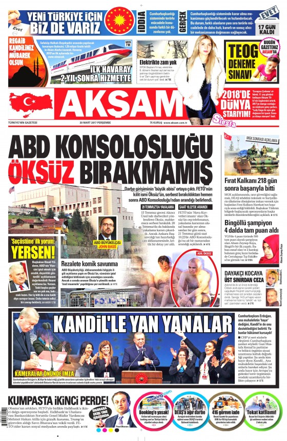 30 Mart 2017 gazete manşetleri - 44