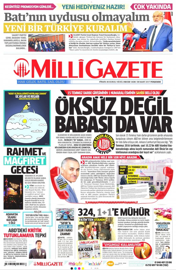 30 Mart 2017 gazete manşetleri - 54