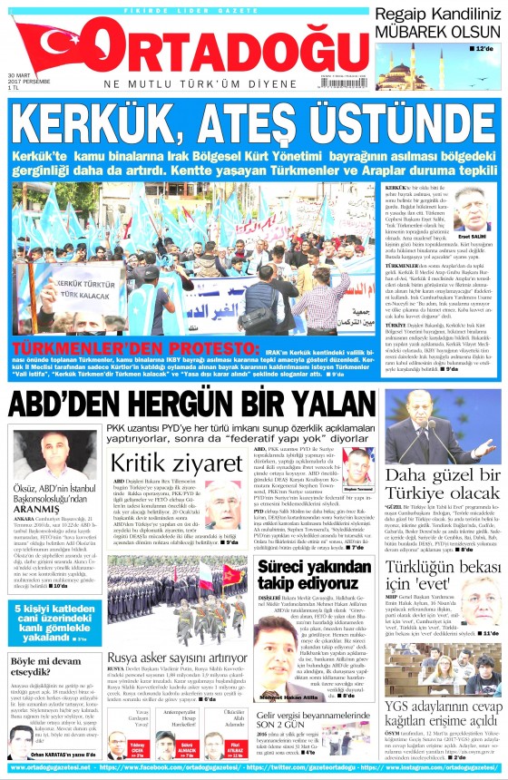30 Mart 2017 gazete manşetleri - 56