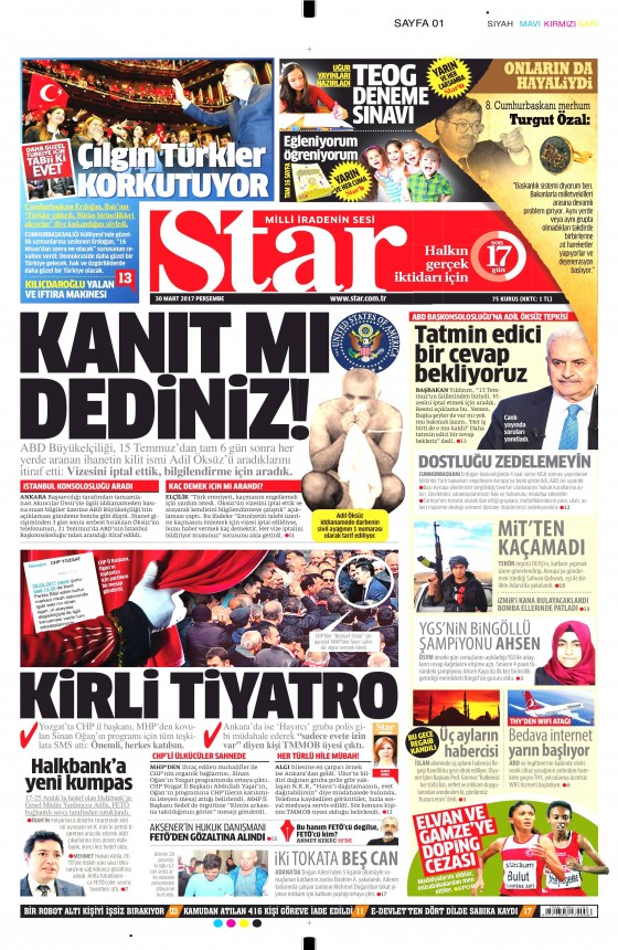 30 Mart 2017 gazete manşetleri - 59