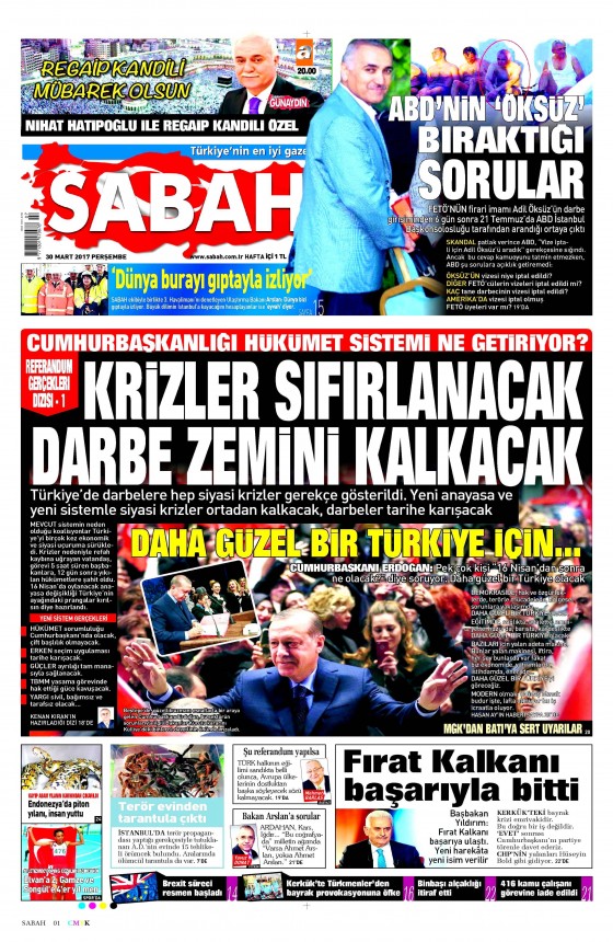 30 Mart 2017 gazete manşetleri - 60