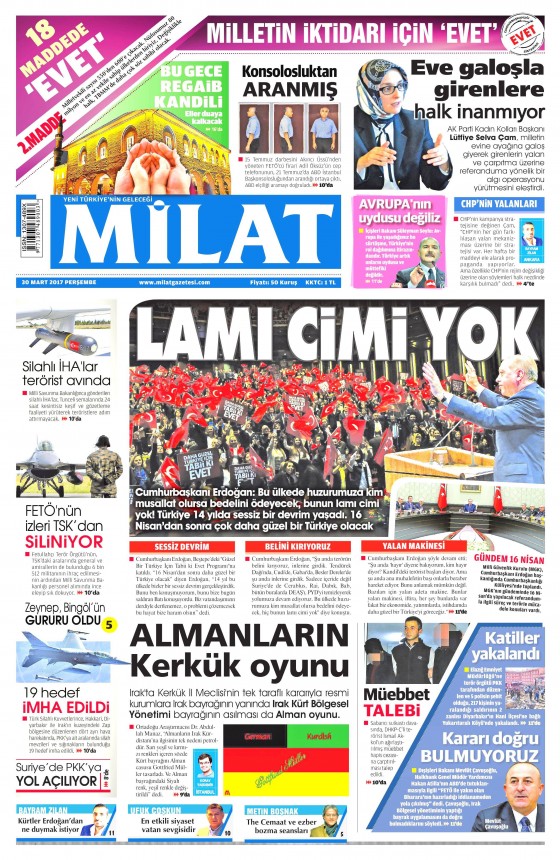 30 Mart 2017 gazete manşetleri - 74