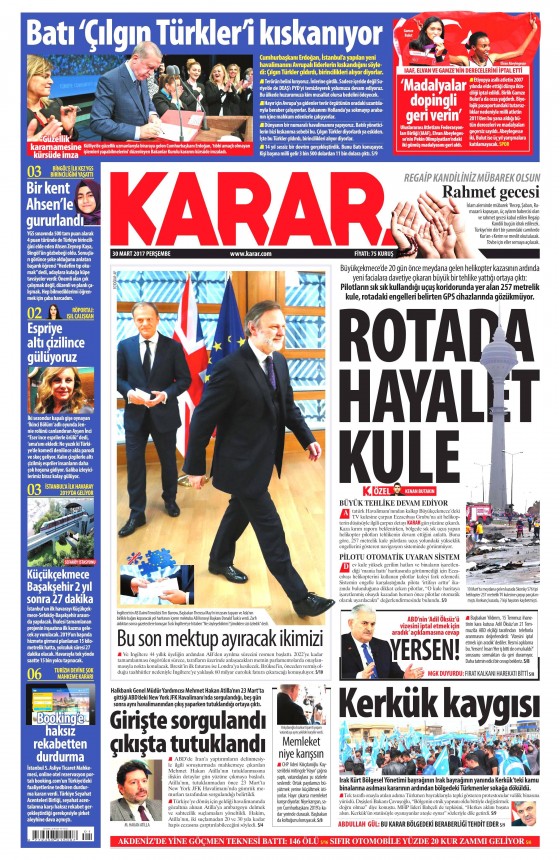 30 Mart 2017 gazete manşetleri - 80