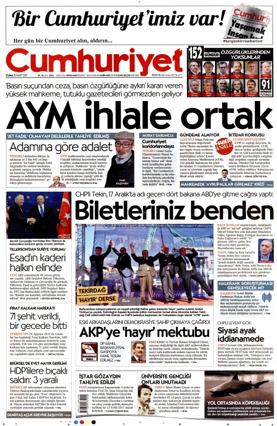 31 Mart 2017 gazete manşetleri - 6