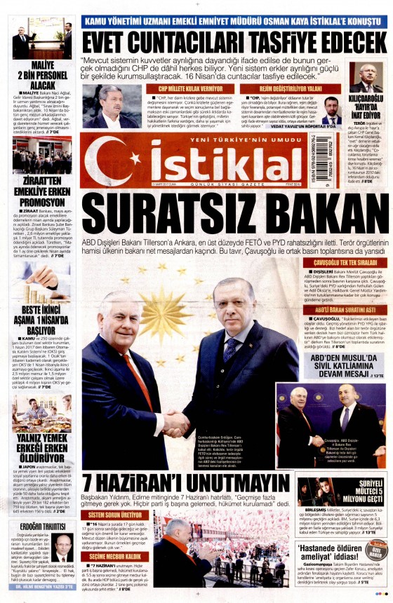 31 Mart 2017 gazete manşetleri - 7