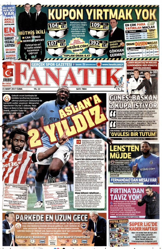 31 Mart 2017 gazete manşetleri - 12