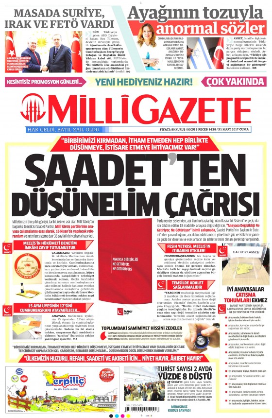 31 Mart 2017 gazete manşetleri - 5