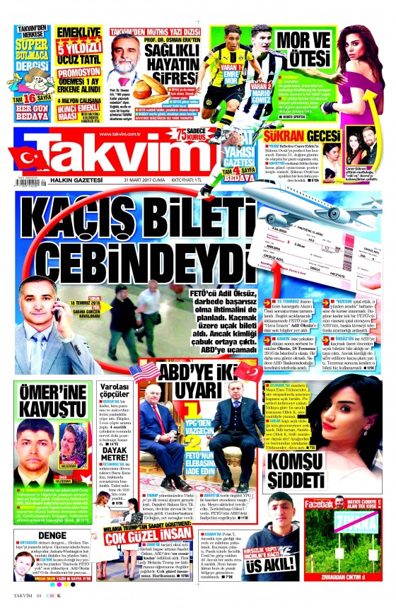 31 Mart 2017 gazete manşetleri - 10