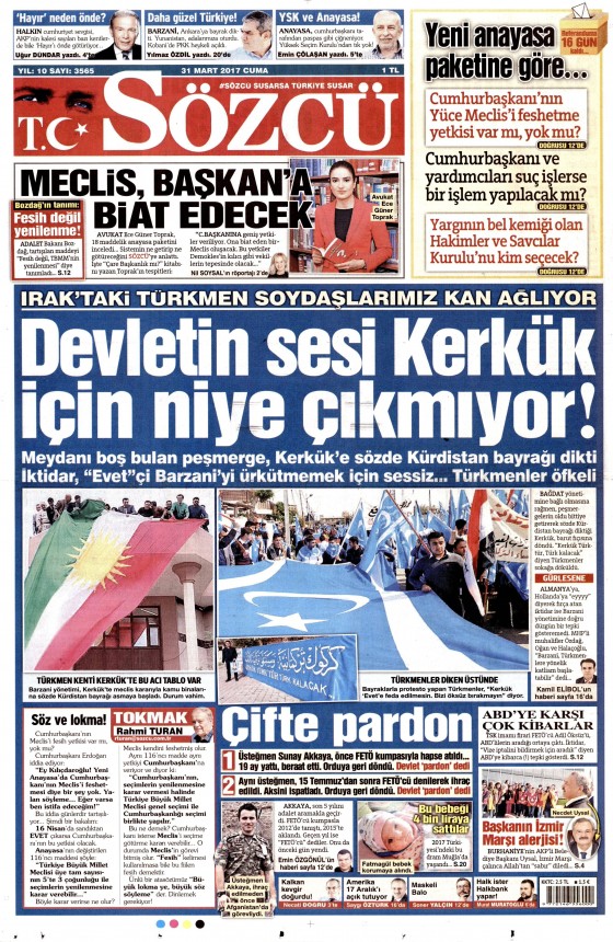 31 Mart 2017 gazete manşetleri - 18