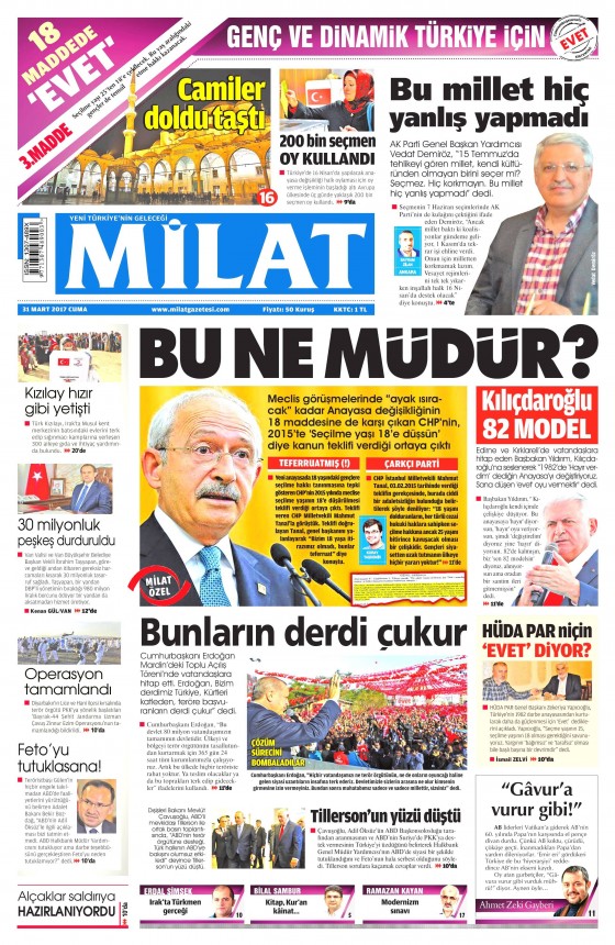 31 Mart 2017 gazete manşetleri - 22