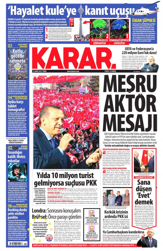 31 Mart 2017 gazete manşetleri - 25