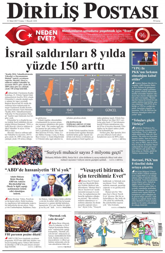 31 Mart 2017 gazete manşetleri - 24