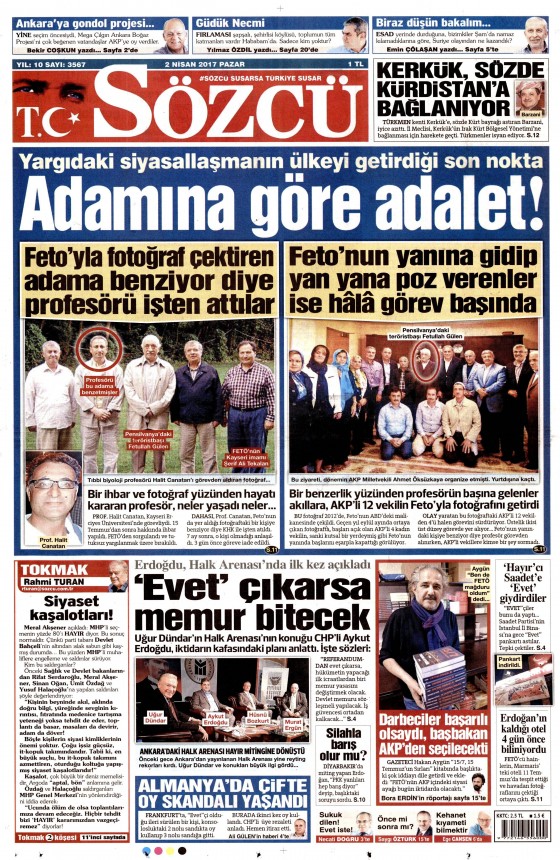 Gazete Manşetleri (02.04.2017) - 3