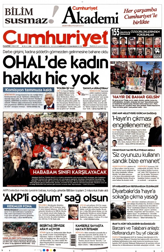 3 Nisan 2017 gazete manşetleri - 15