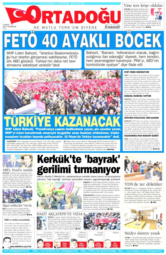 3 Nisan 2017 gazete manşetleri - 10