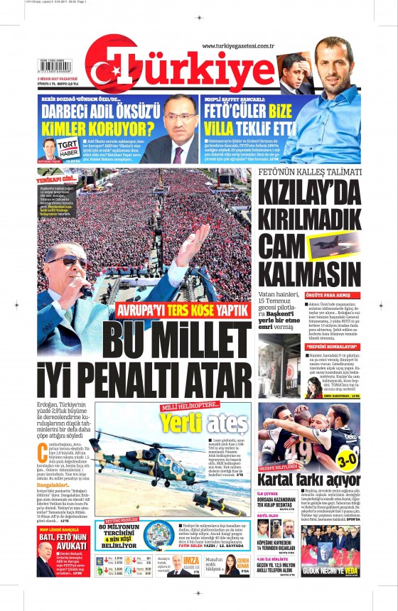 3 Nisan 2017 gazete manşetleri - 16