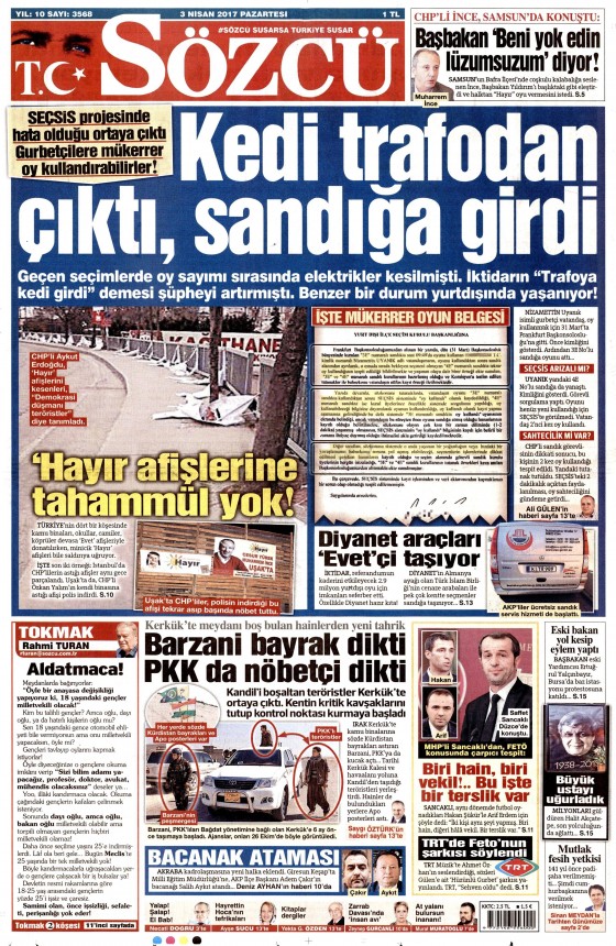 3 Nisan 2017 gazete manşetleri - 18