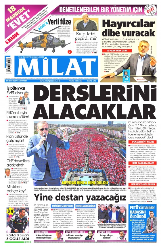 3 Nisan 2017 gazete manşetleri - 22